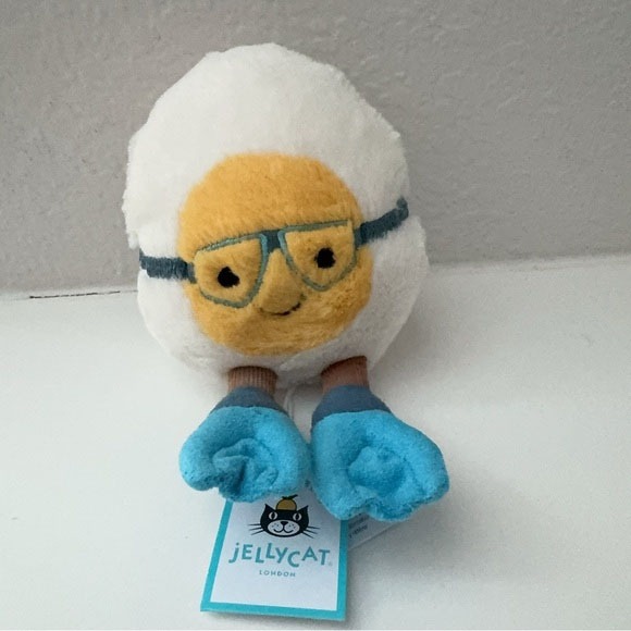 Amuseables Boiled Egg Scuba Outfit Bag Charm Jellycat Boneka Renang Original Diver Swimmer Keychain 