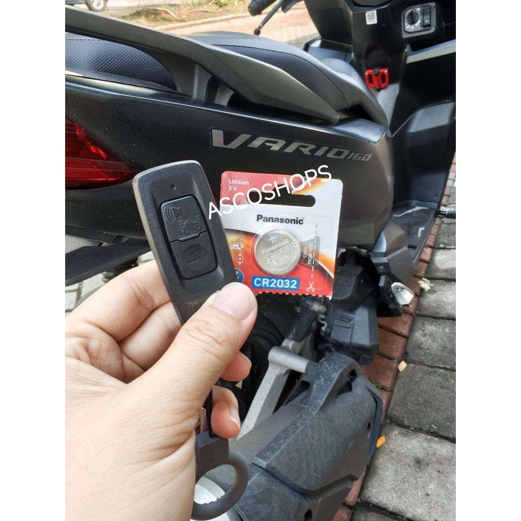 Baterai remote smartkey keyless Honda vario 160 CBS ABS ori batere remot smart key kiles vario 160 C