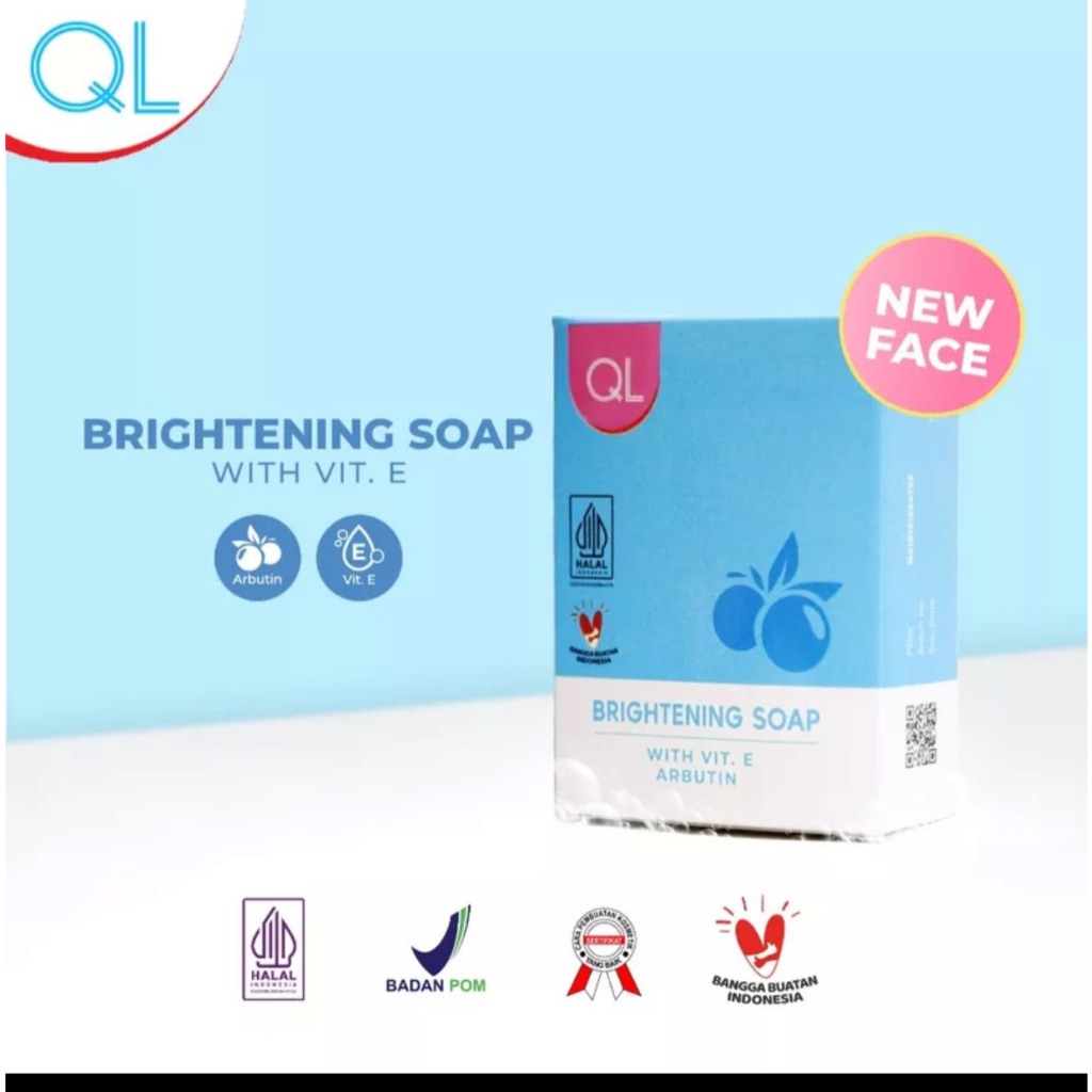 QL Cosmetic Brightening Soap 90gr Bpom / Sabun Pembersih Wajah