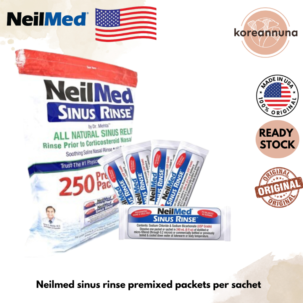 ORIGINAL USA NeilMed Sinus Rinse Premixed Packets Per Sachet