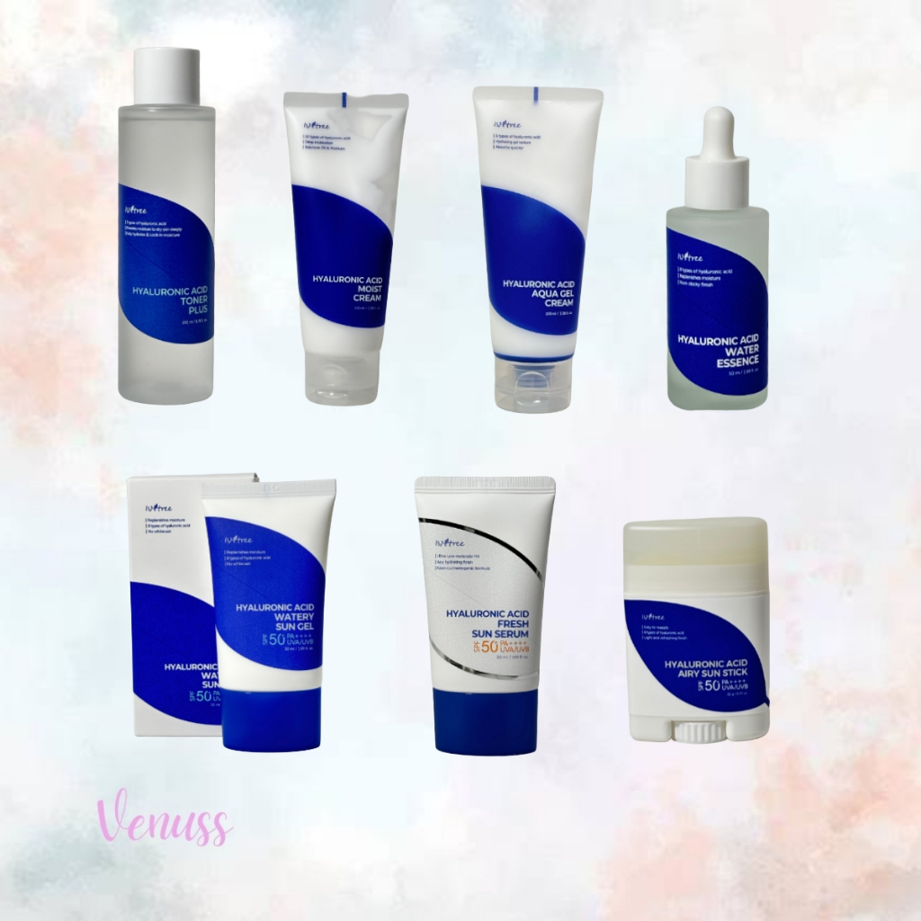 Isntree hyaluronic toner plus 200ml |hyaluronic acid watery sun gel spf50 pa++++ 50ml |acid aqua gel