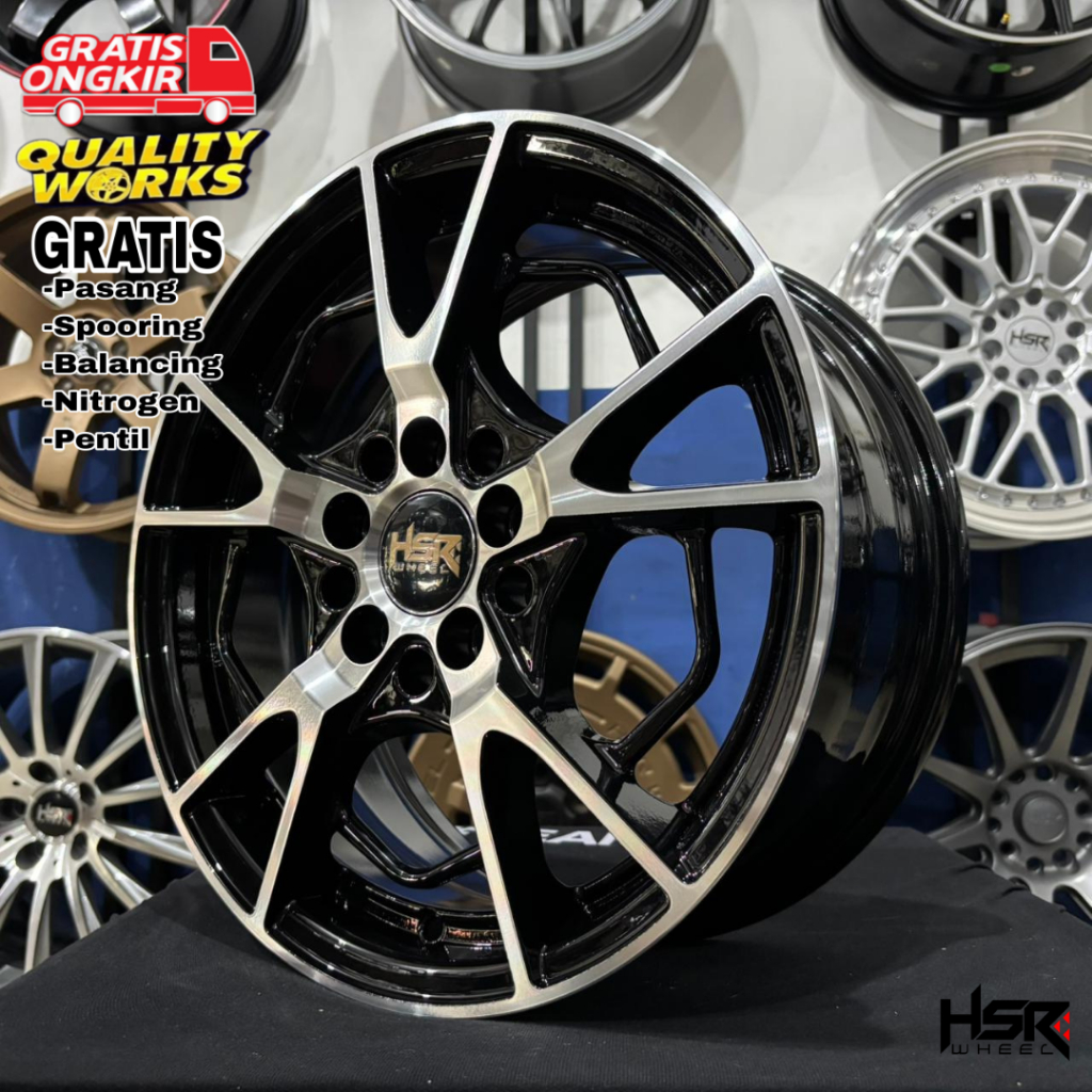 Velg Racing Mobil New Xenia Terbaru Ring 15 Pcd 5X100 Velg HSR Wheel Eximius