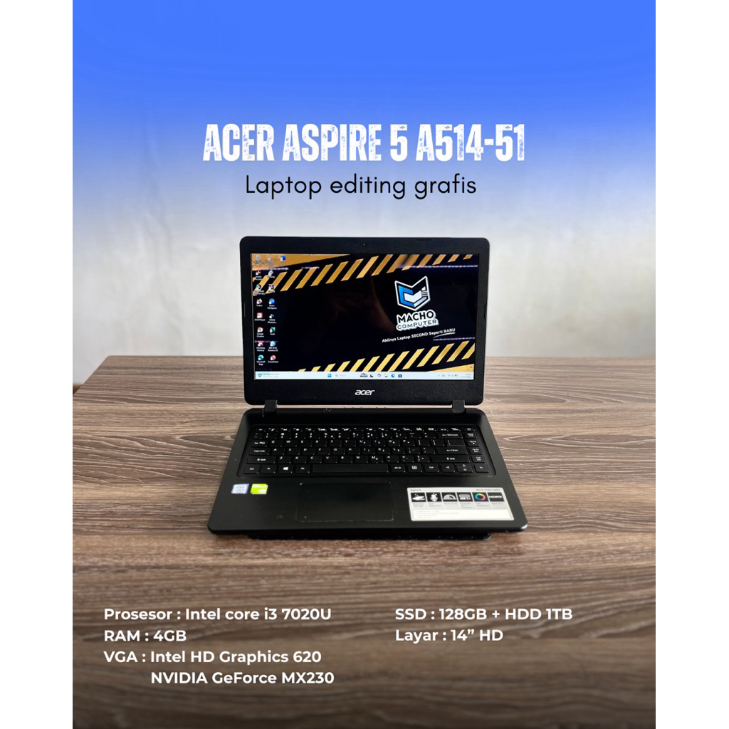 Acer Aspire 5 A514-51 intel core i3 7020U