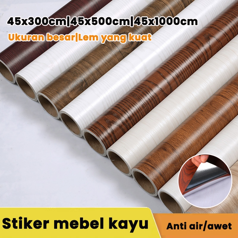 [grandmaster] stiker kayu wallpaper lemari stiker dinding kayu wallpaper wallpaper meja kayu anti ai