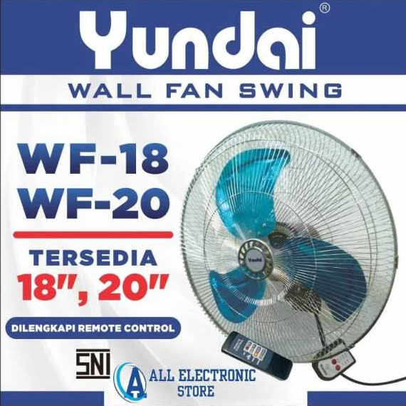 Yundai Wall Fan Remote 20 Inch / Kipas Angin Dinding Dilengkapi Remote Control