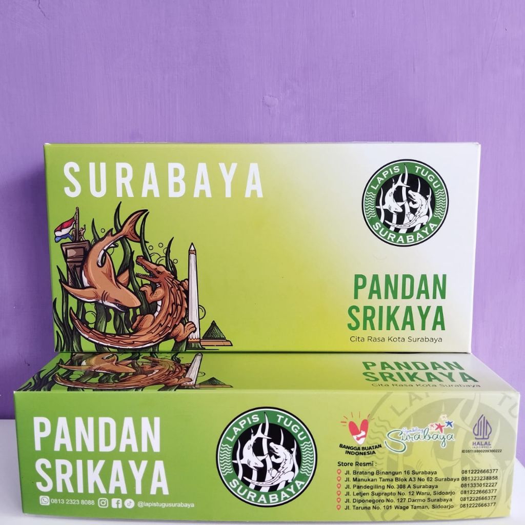 Lapis Kukus Tugu Surabaya Pandan Srikaya