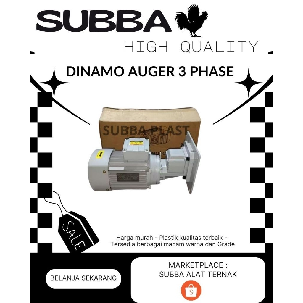 DINAMO AUGER 3 PHASE - Dinamo Pakan Otomatis