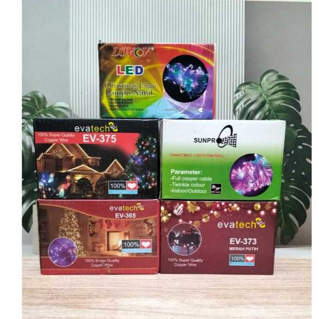 LAMPU TUMBLR 10M MERAH PUTIH / LAMPU NATAL 100LAMPU 10M