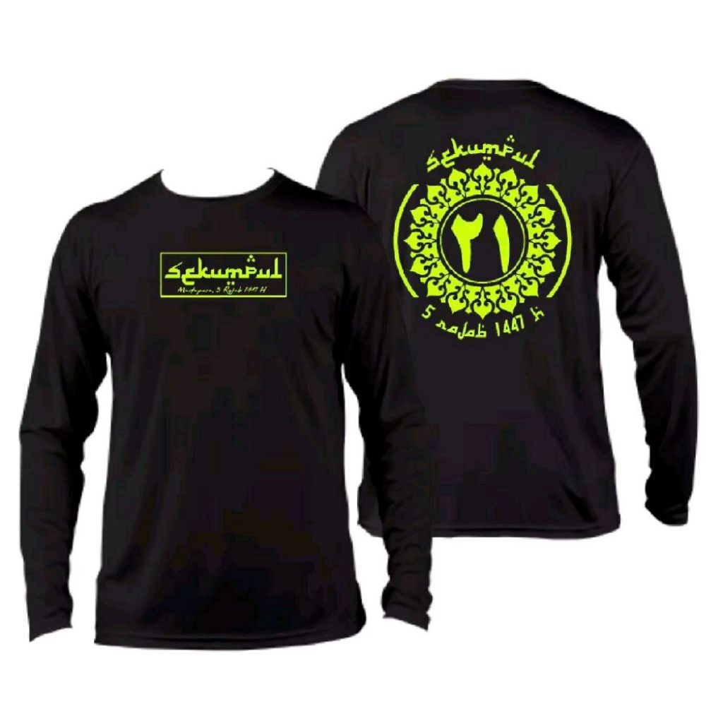 KAOS LENGAN PANJANG HAUL SEKUMPUL 2025 MOTIF HIJAU