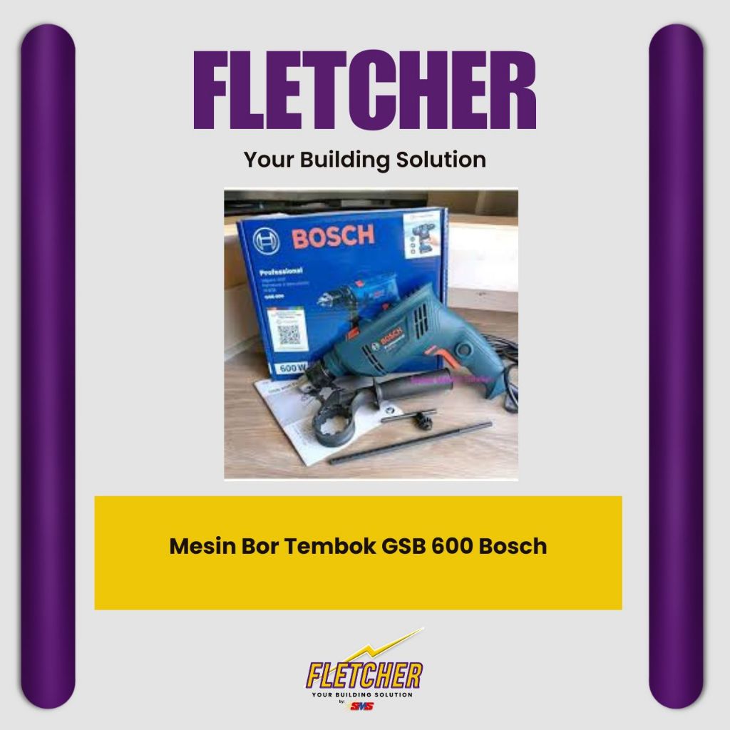 Mesin Bor Listrik Tembok GSB 600 Bosch