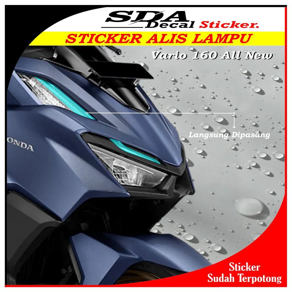 Stiker Lampu Sen Vario 160 ALL NEW | Stiker Alis dan Lampu Vario 160 New  2023 | Stiker Lampu Alis V