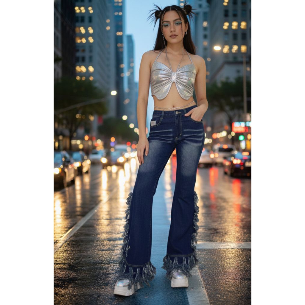 y2k cut bray denim/celana flare jeans