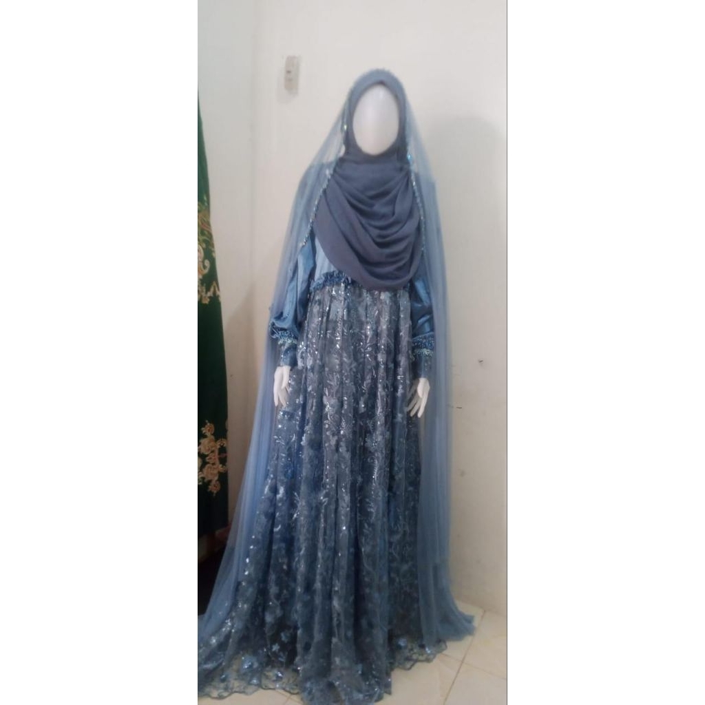 gaun pengantin muslimah syari gaun walimah gaun muslimah Malaysia Melayu wedding dress