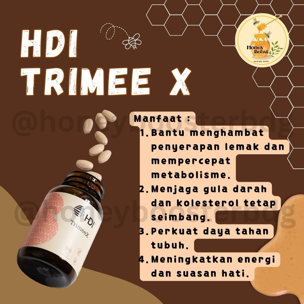 HDI Trimee X - 60 Kapsul – Suplemen Herbal Diet & Kontrol Berat Badan | ORIGINAL 100%