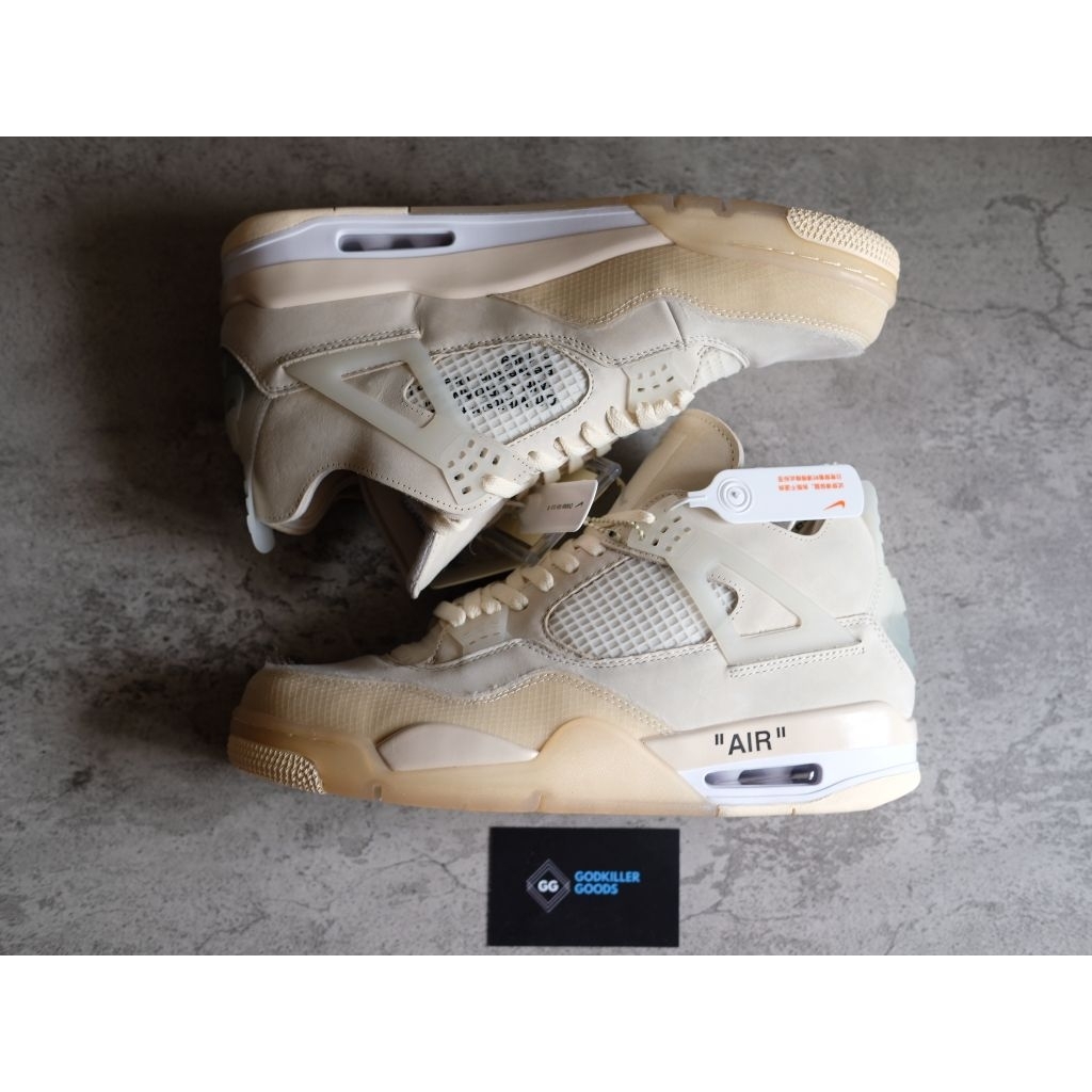 Air Jordan 4 Off White Retro Sail White Virgil Abloh Kickwho Godkiller