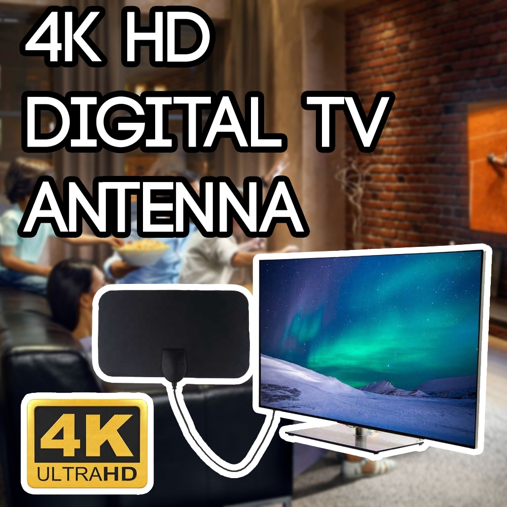 Antena TV Digital 4K HD - Antena Digital - Antena HDTV - 4K TV Digital Antenna - Antena HD - Antena 