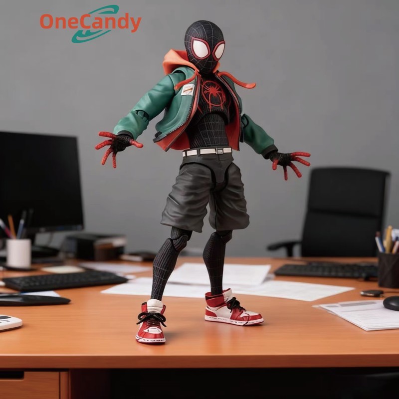 Action Figure Spiderman Miles Morales Spider Verse Fleksibel Diy Sentinel SV Peter Parker Mafex Spid