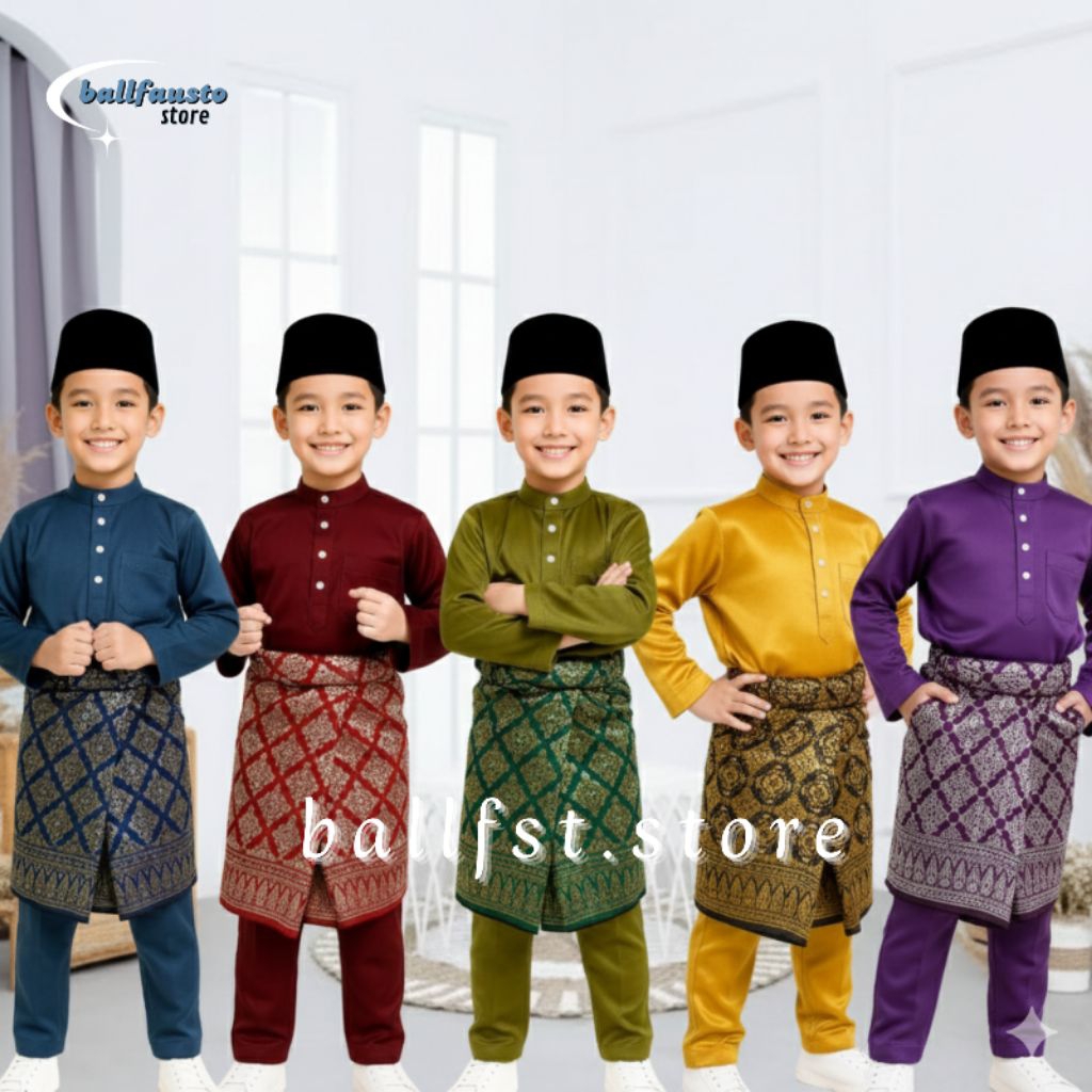 Setelan Baju Anak Teluk Belanga Melayu Adat Malaysia Baju Koko Anak Laki Laki Setelan Baju Anak Baha