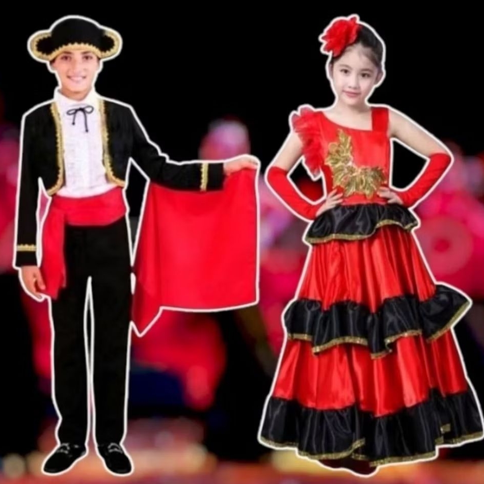 Baju Tari Spanyol / Seragam Tari / Baju Tarian Spanyol / Kostum Tari Anak / Baju Lomba Tari / Kostum