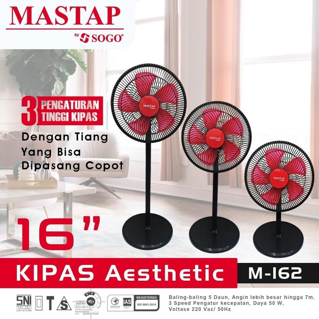 STAND FAN MASTAP AESTHETIC 16inch M-162/KIPAS ANGIN ERSIRI MASTAP AESTHETIC 16inch M-162