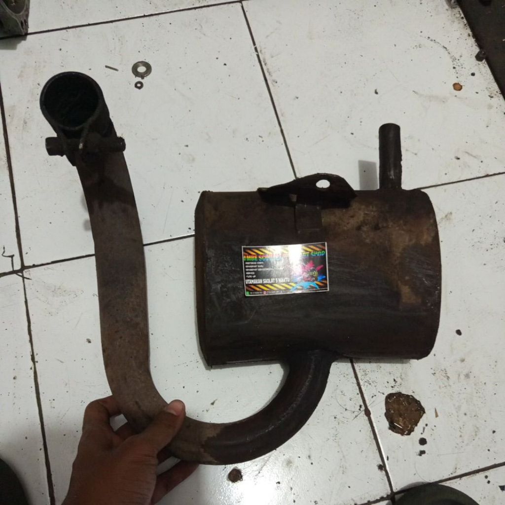 Knalpot vespa px ps super sprint merk drc