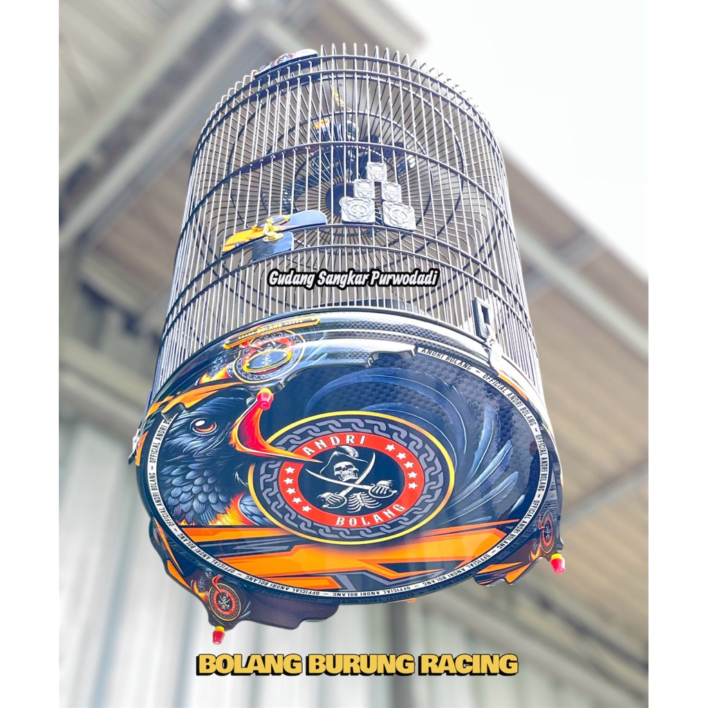 Sangkar Murai Bolang Burung Racing PVC Original Fullset Kerodong Jersey FREE PACKING KAYU