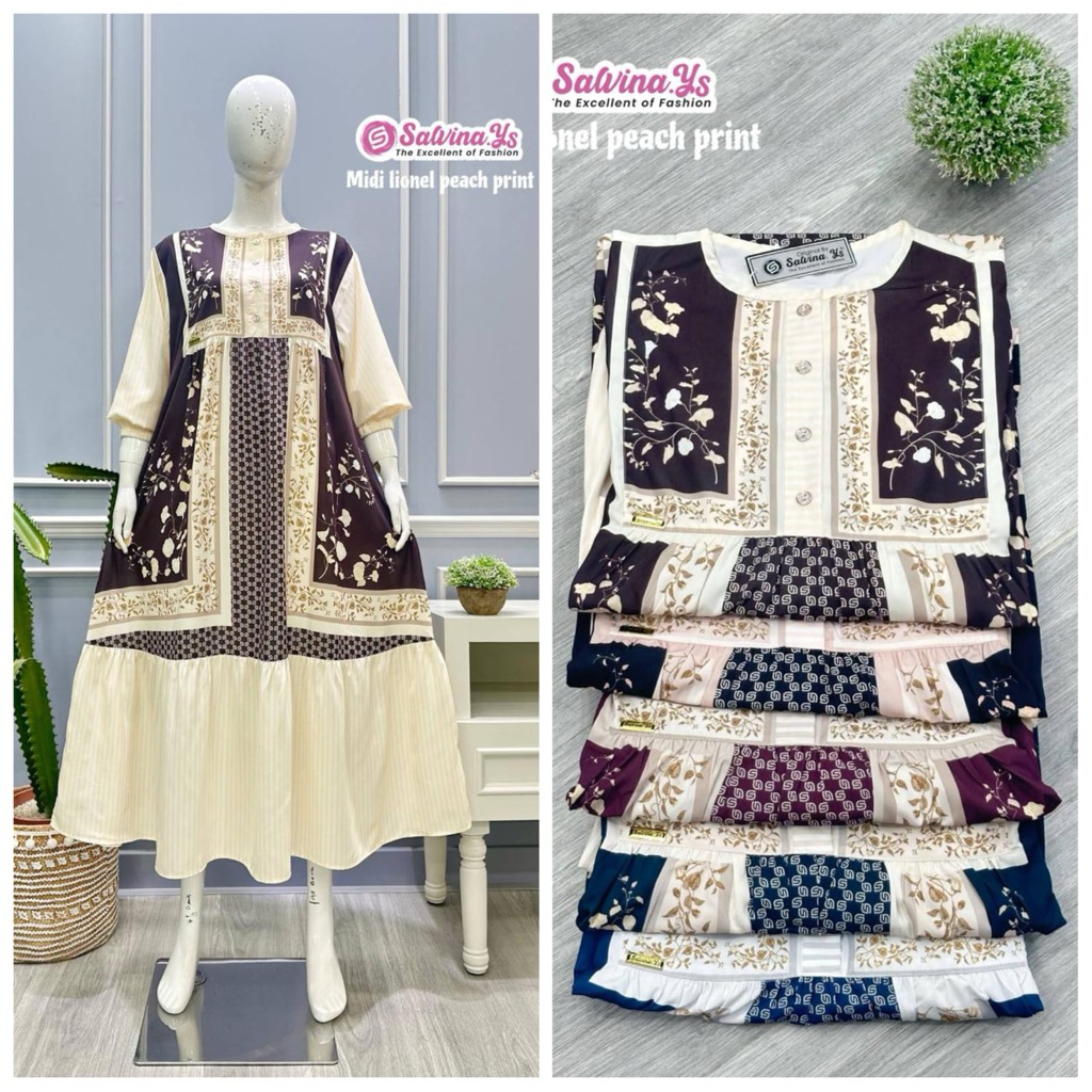 Gamis salvina katun bordir terbaru