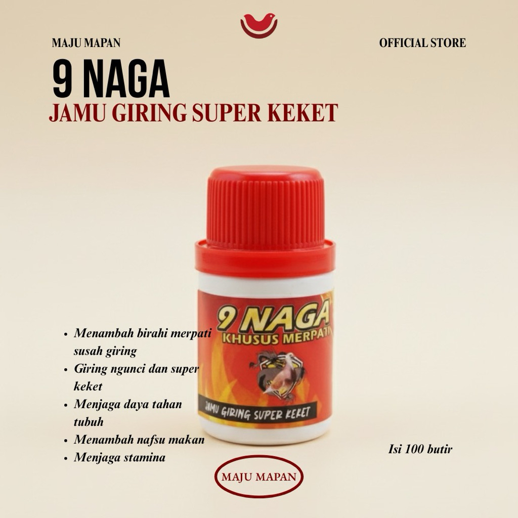 Jamu Giring Merpati 9 Naga – Super Keket, Giring Ngunci, Penambah Birahi & Stamina Merpati Balap