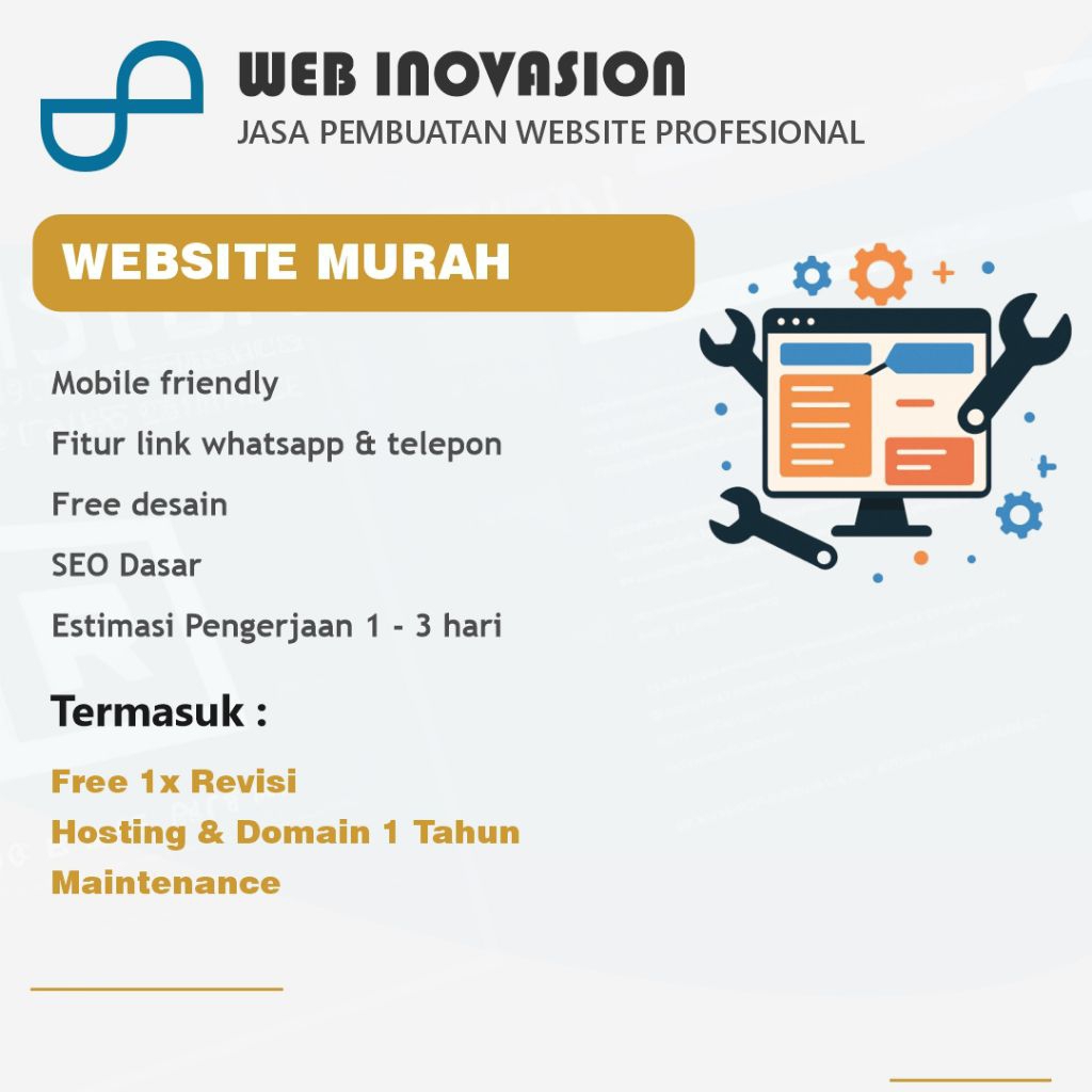 Jasa Website UMKM Murah – Basic/Standard + Domain .my.id / .com + Hosting