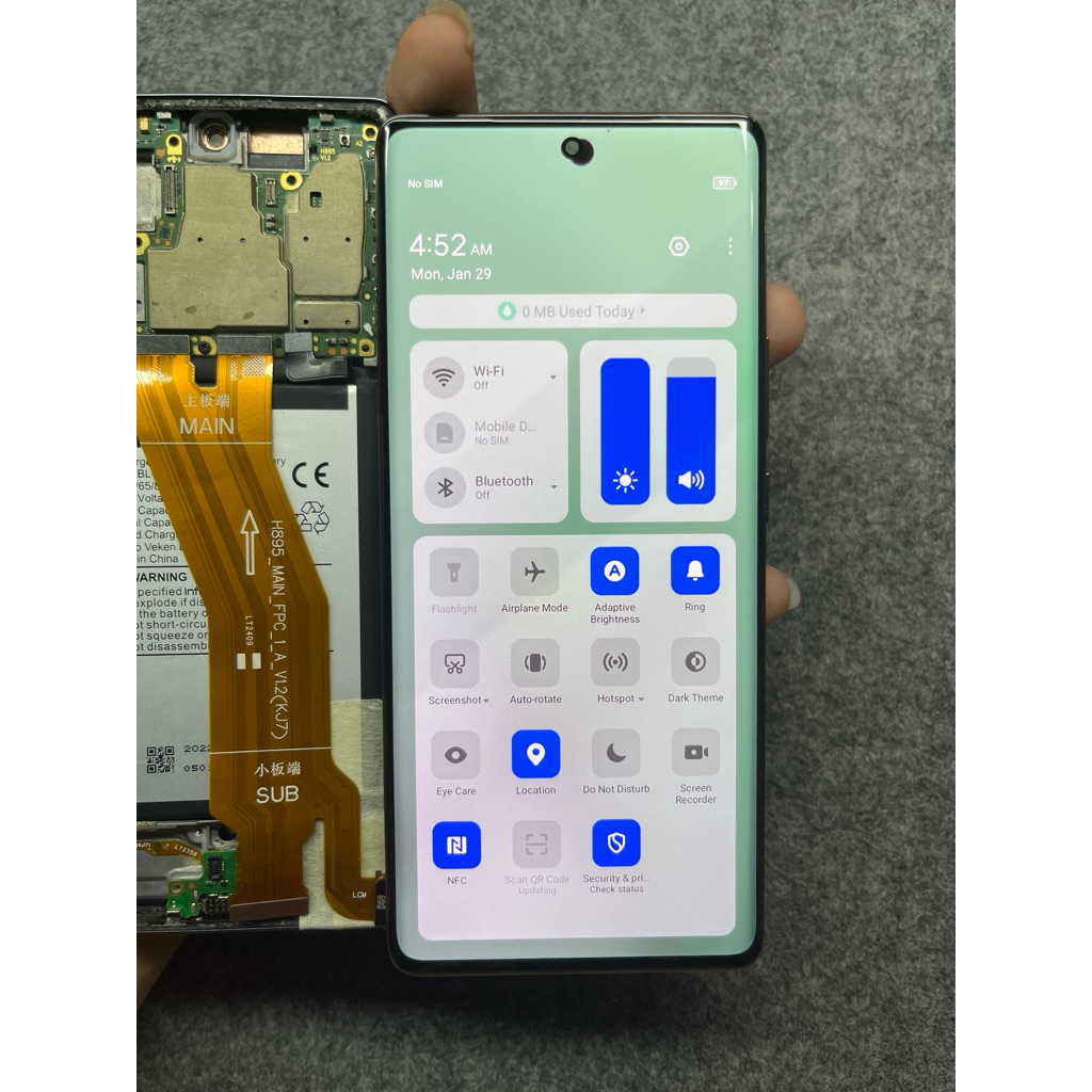 LCD TS TOUCHSCREEN FULLSET FRAME INFINIX NOTE 40 PRO 4G MINUSAN ORIGINAL COPOTAN