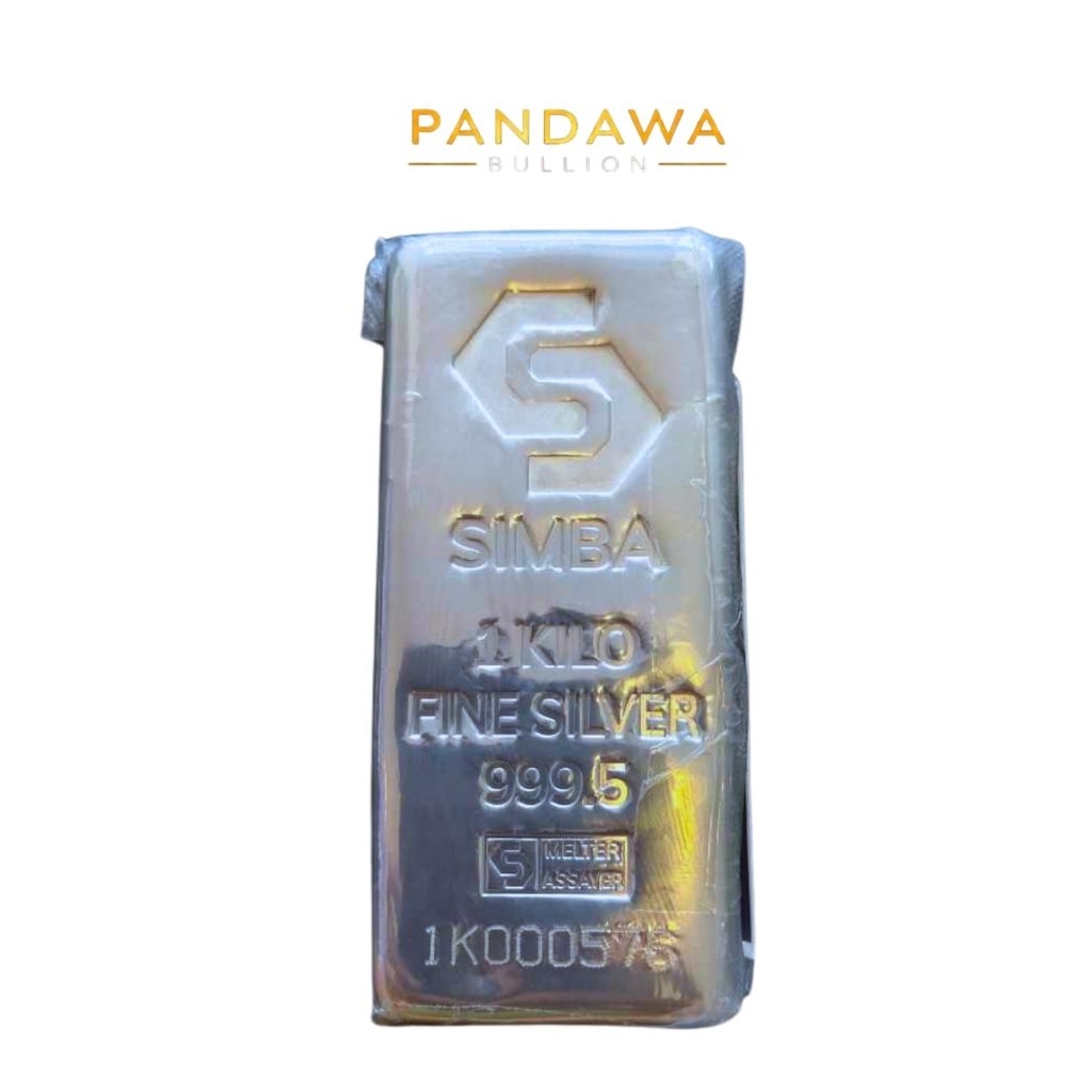 Logam Mulia Perak Batangan 1kg Silver Cast Bar Simba Certified
