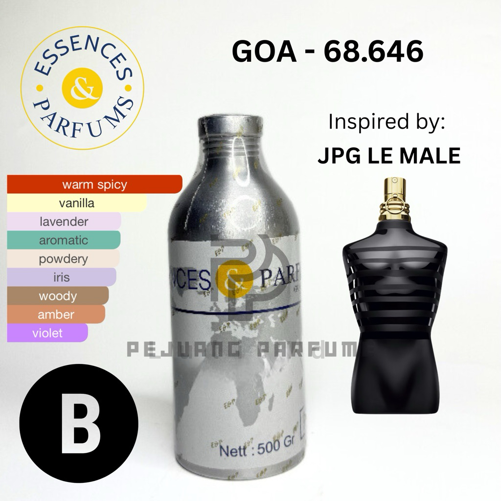 BIBIT ESSENCES GOA 68.646 GRADE B | INSPIRED BY JPG LEMALE | 100% BIBIT ESSENCES 100ML REPACK DAN 50