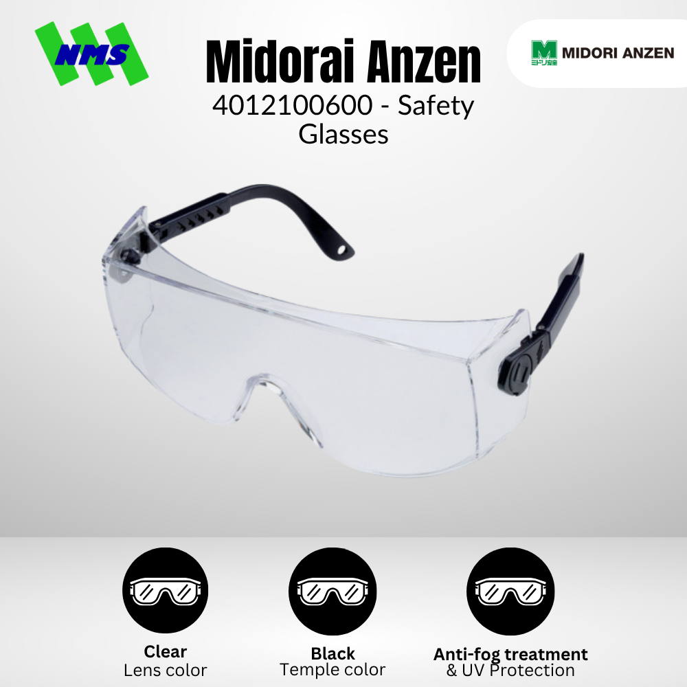 Kacamata Midori Anzen Safety Glasses Overglasses 4012100600