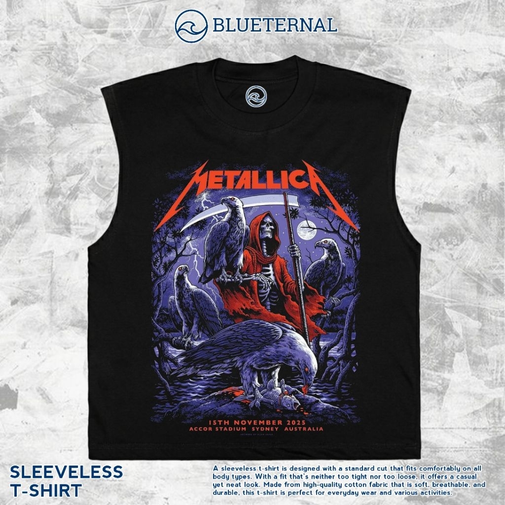 KAOS BAJU SINGLET METALLICA TOUR | SINGLET HITAM | SINGLET BAND | KAOS BAND | BAND METAL | LEKBONG P
