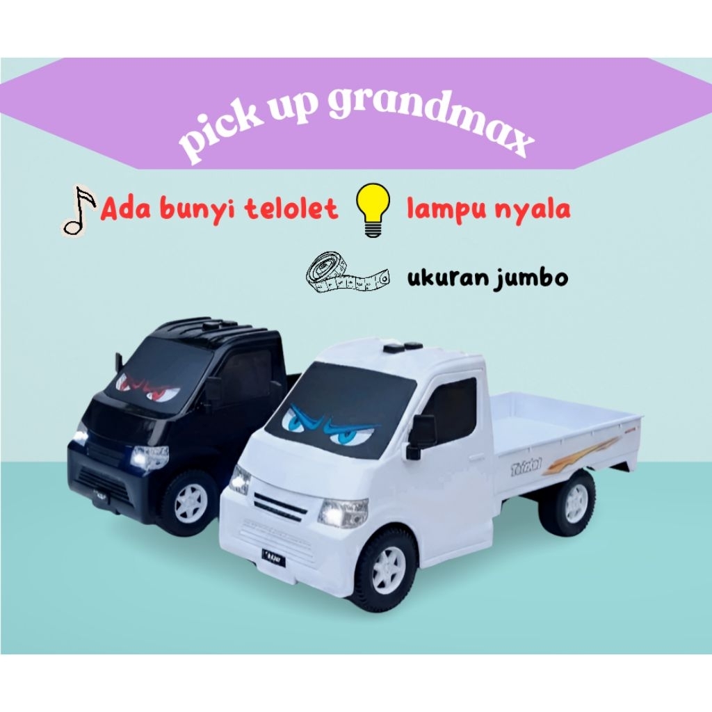 Mainan Anak Mobil Pickup Grandmax Full Musik Dan Lampu Ukuran Jumbo/ Miniatur Mobil Grand Max Telole