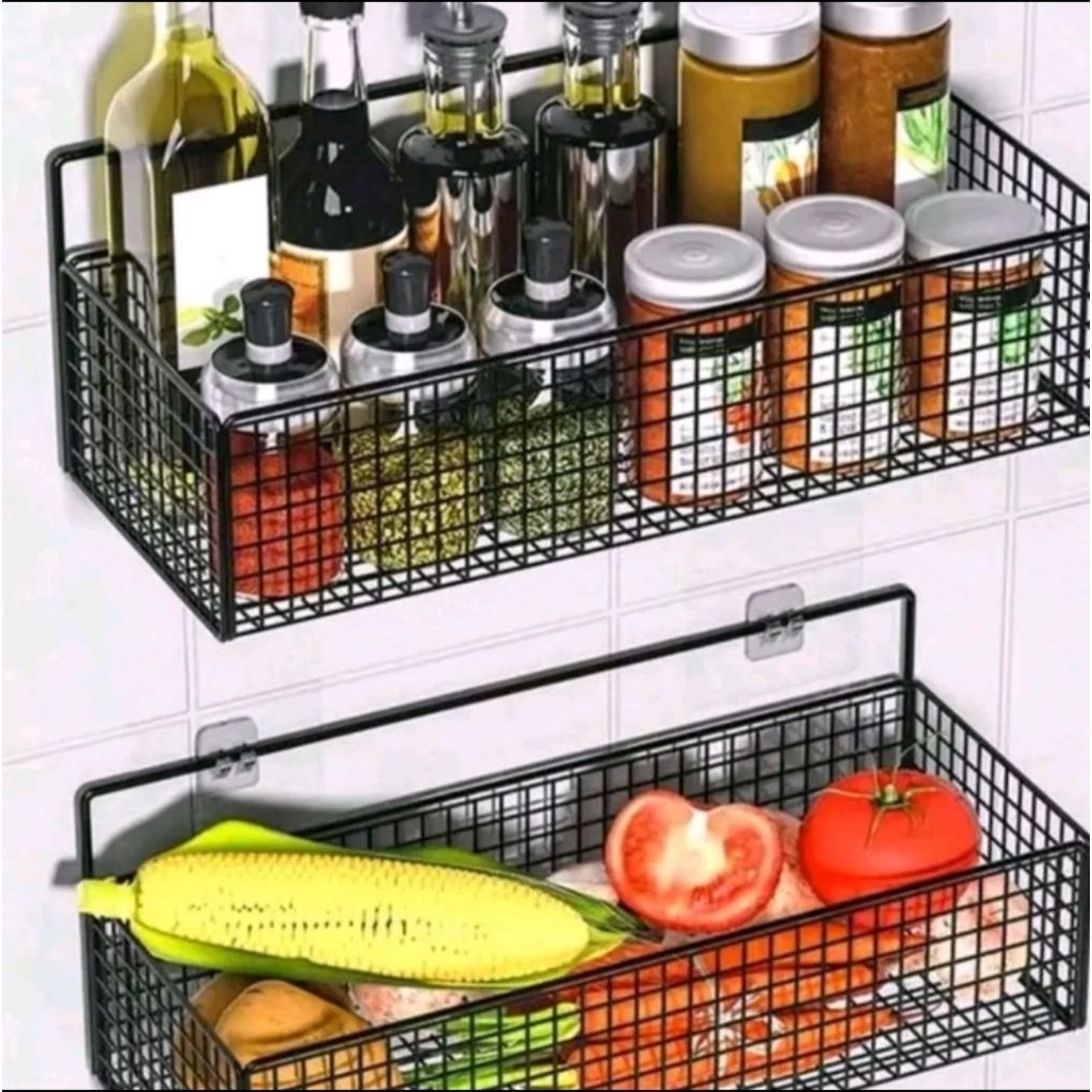 Rak Keranjang Besi Kamar Mandi, Rak Keranjang Best Dapur, Rak Keranjang Serbaguna Besi Anti Karat ra