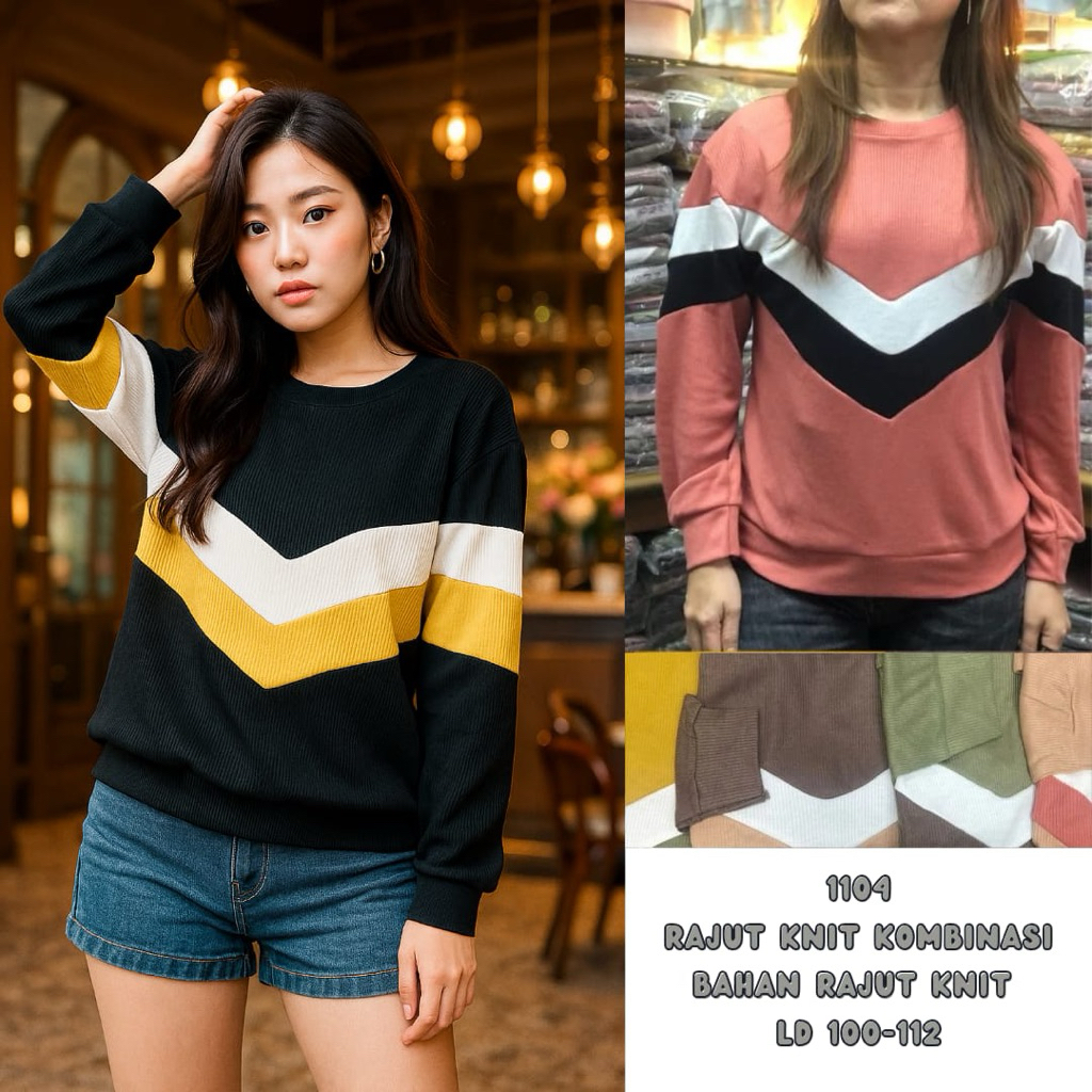 ( COD ) NICOLE / ATASAN SWEATER  KNIT KOREAN IMPORT / ATASAN KNIT / KAOS RAJUT KNIT / ATASAN WANITA 