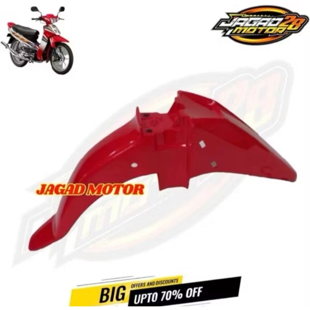 spakbor depan Yamaha fizr non original merah