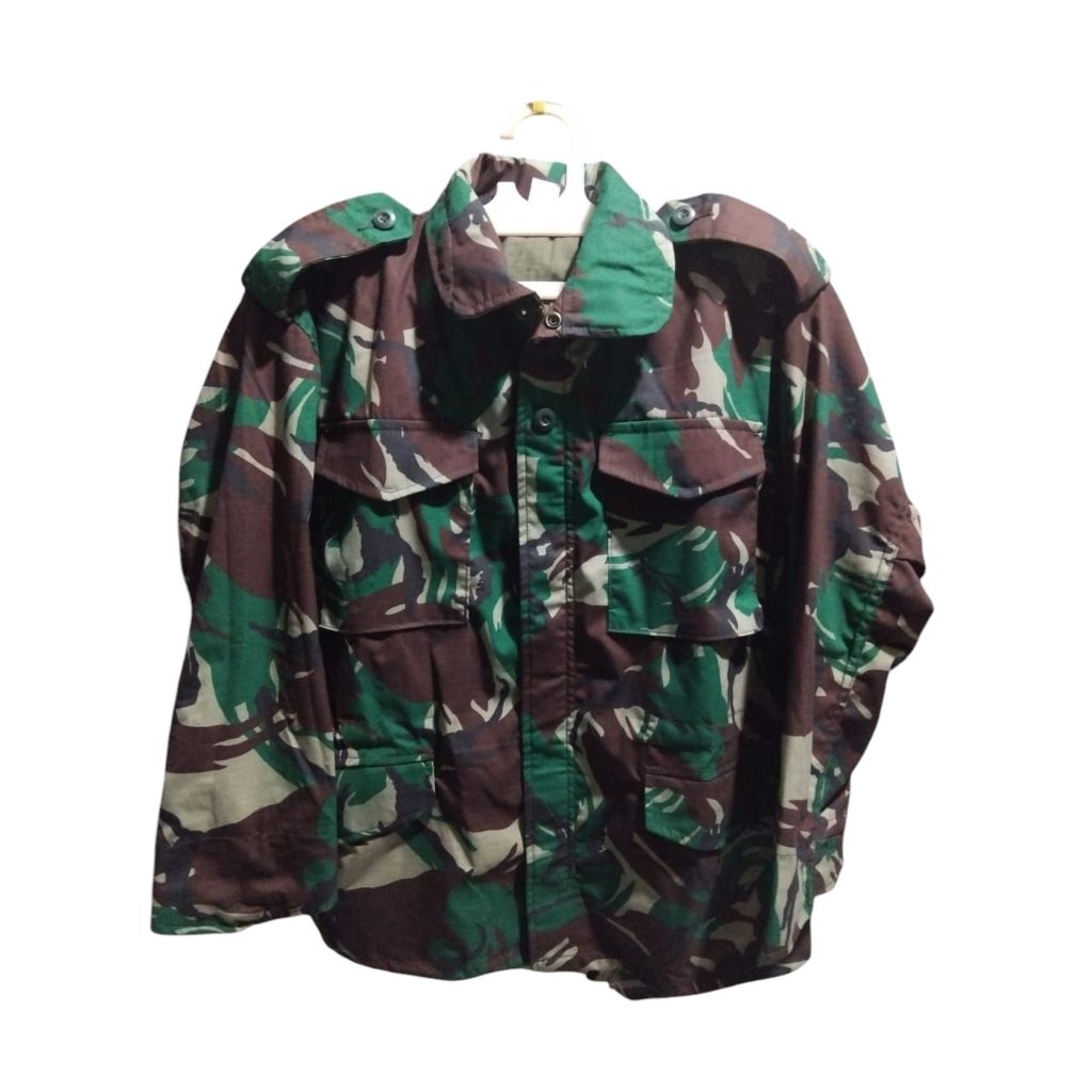 Jaket Parka Army Loreng Malvinas TNI Jaket Model M65 Bahan Semi Wool Nyaman Ringan Kuat Tangguh