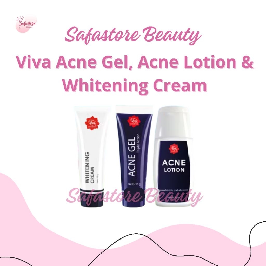 SF Viva Acne Gel 15gr | Acne Lotion 30ml | Whitening Cream 15gr