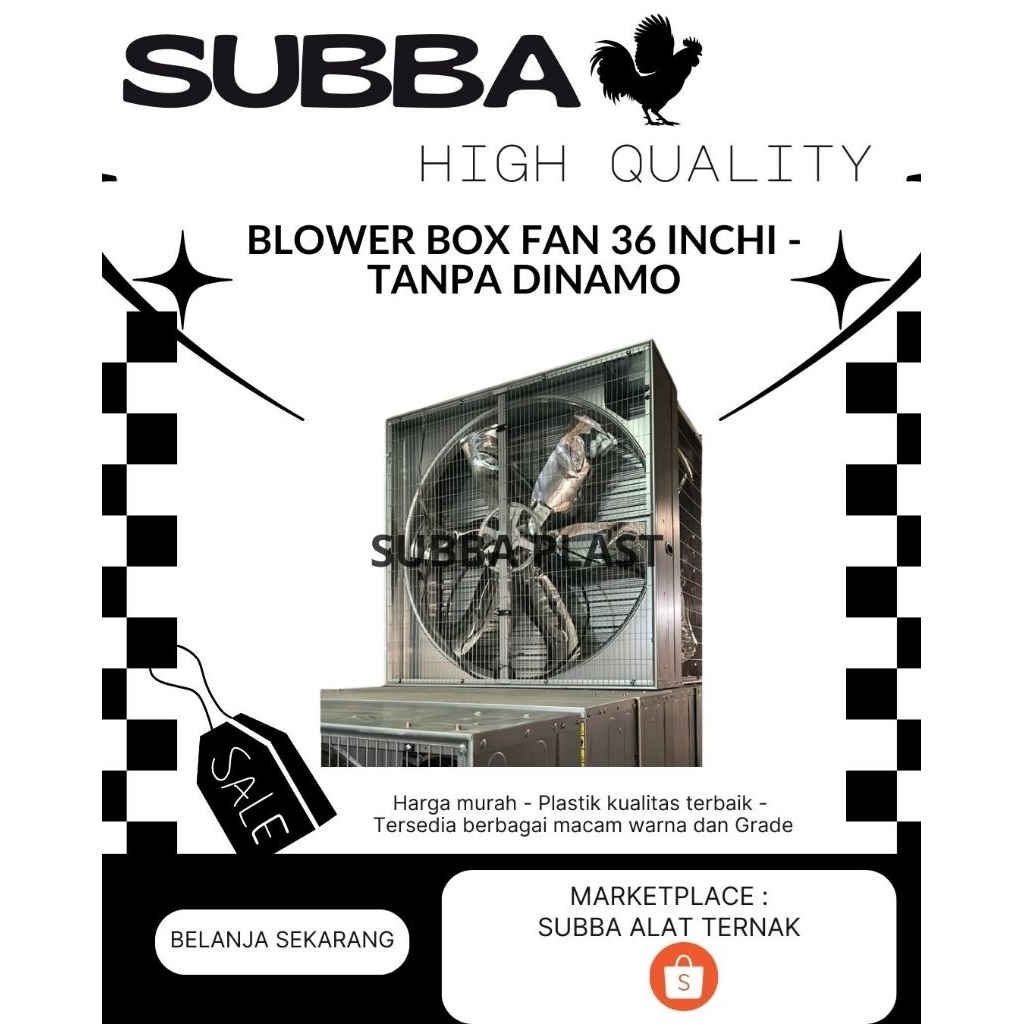 BLOWER BOX FAN 36 INCHI - TANPA DINAMO