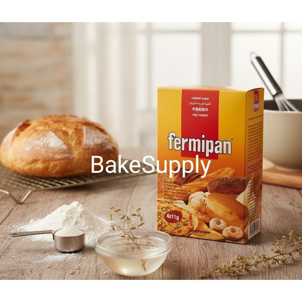 Fermipan Ragi Instan / Ragi Kering Instan untuk Roti & Donat – 4x11g