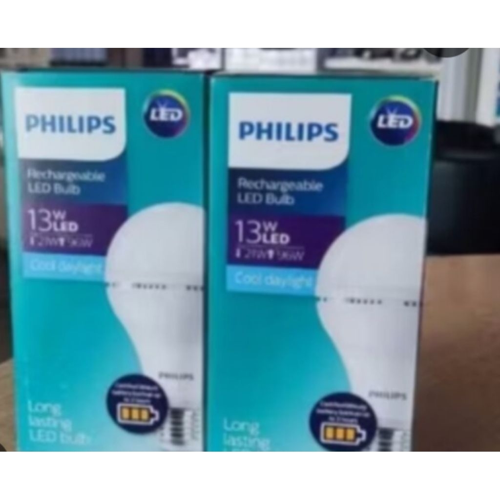 Isi 2 Lampu Emergency Philips Otomatis Mati Lampu Menyala Tahan Lama