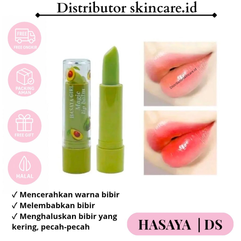Pemerah Bibir Penghilang Bibir Hitam – Hasaya Girl Magic Lip Balm Soft Avocado BPOM Original (COD)