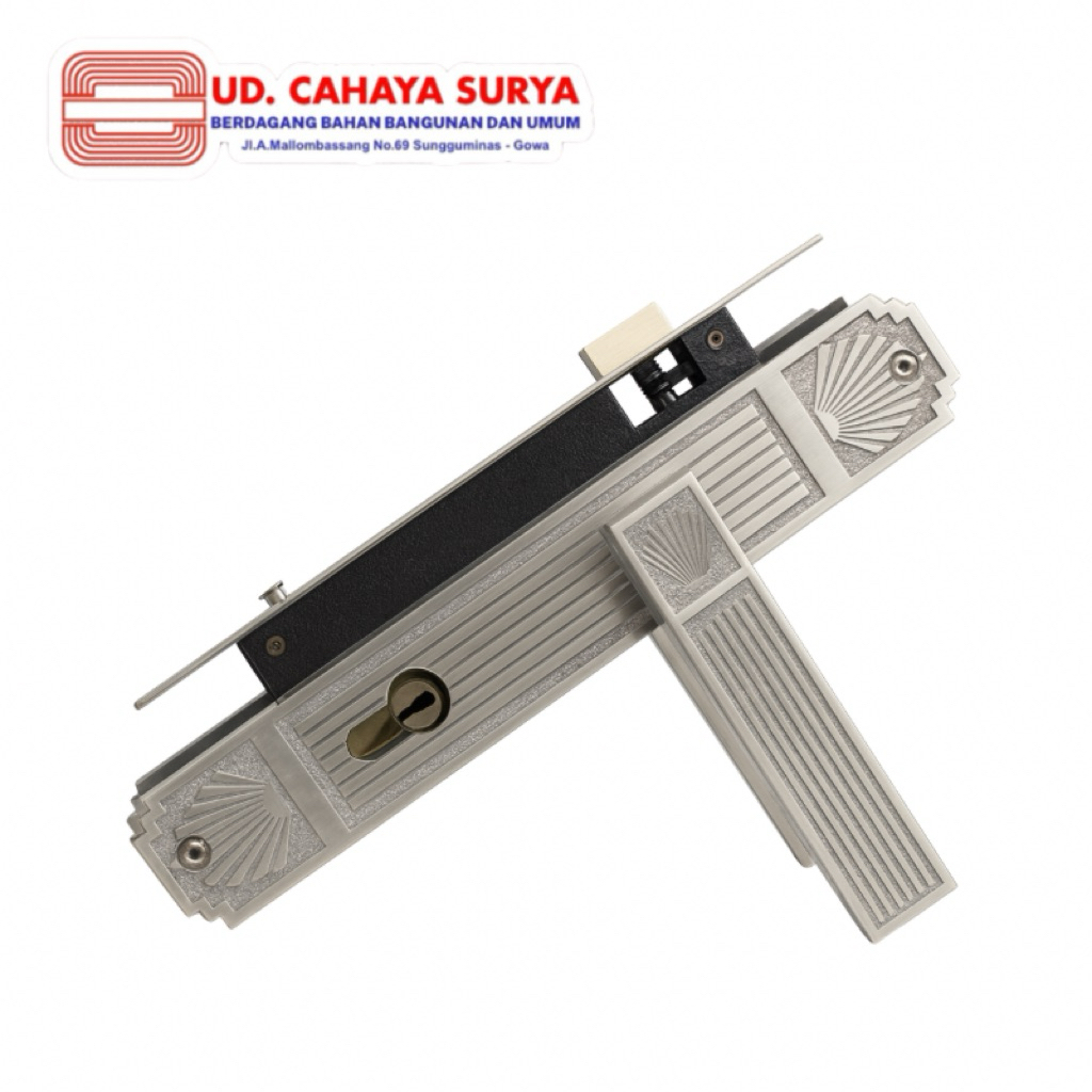 Kunci Pintu Rumah Sisley 571A66SN – Handle Motif Premium + Body Lock Tebal Anti Karat