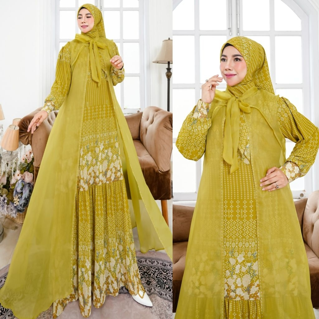 QUEENSHA BY HUMAIRA DRESS SET HIJAB GAMIS KEKINIAN