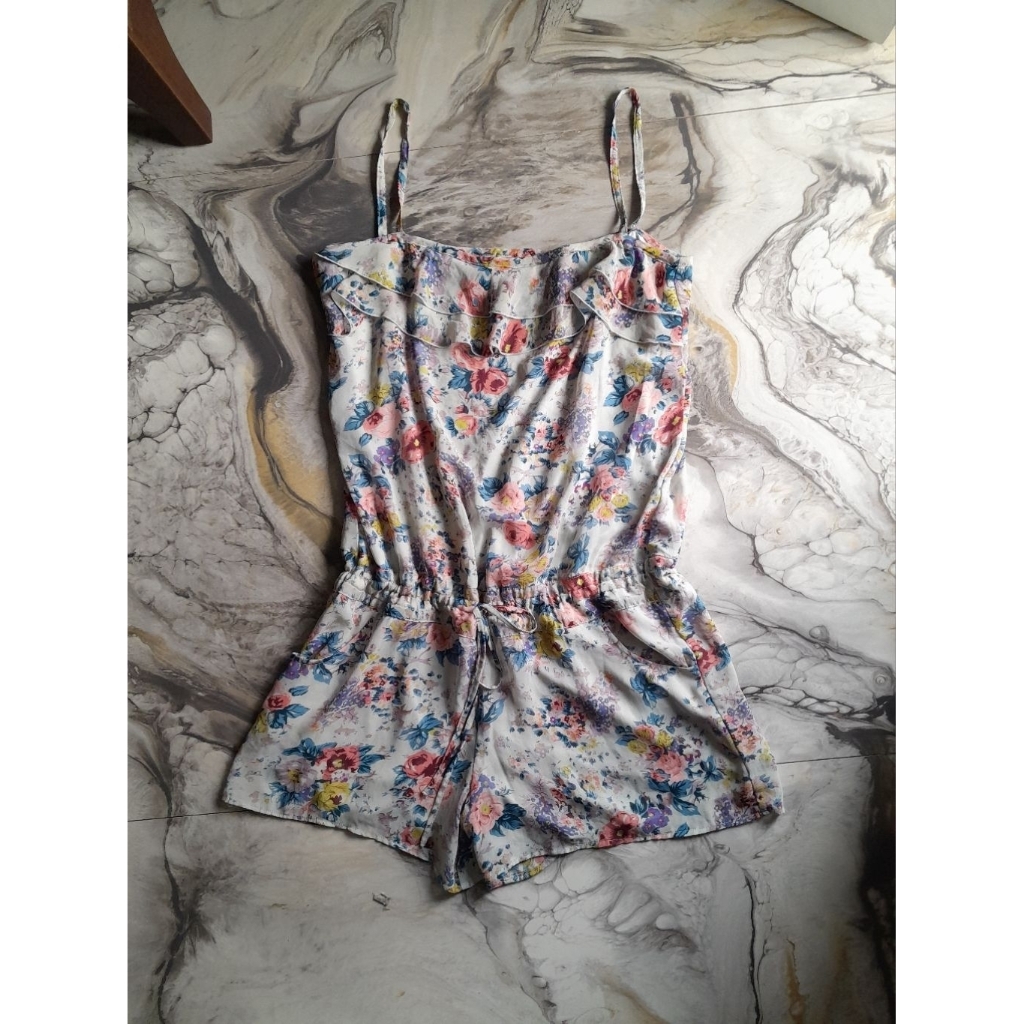 Floral Jumpsuit, Jp Bunga Sifon, Jp Sifon