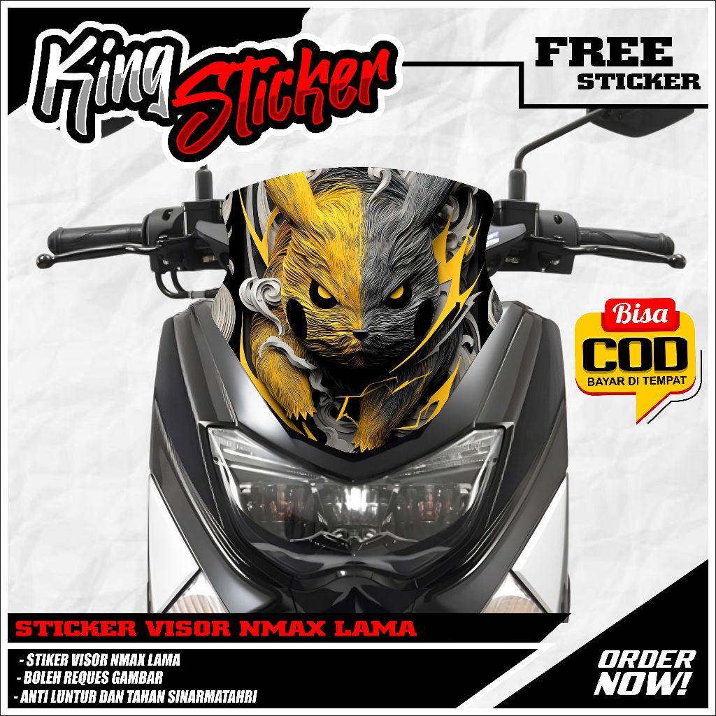 Stiker Decal Visor Winshield yamaha Nmax Old 155 2015-2019 / Nmax New (2020-2023) / NMAX TURBO Stike