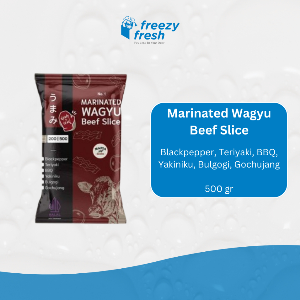 Marinated Wagyu Beef Slice / Daging Wagyu Slice 500gr by Mafia Daging