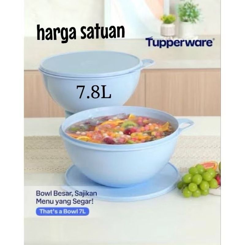 Tupperware Mixing Bowl Jumbo kapasitas 7.8 liter ecer (1) | baskom serbaguna that's a bowl